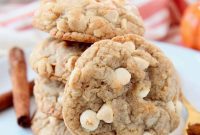 Decadent Pumpkin Spice White Chocolate Cookies