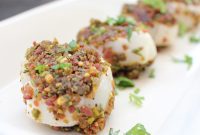 Pan-Seared Scallops with Pistachio-Bacon Crunch