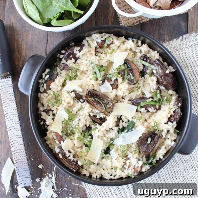 Savory Spinach Artichoke Mushroom Risotto 7 featured 13556