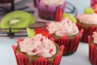 Vibrant Strawberry Kiwi Cupcakes