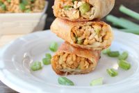 Golden Fried Rice Chicken Rolls