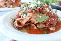 Slow Cooker Tex-Mex Chicken Tortilla Stack
