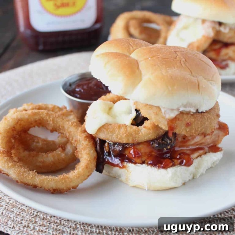 Smoky BBQ Chicken & Mushroom Melt with Crispy Onions 43 featured 16453