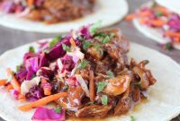 Gochujang Glazed Pulled Chicken Tacos