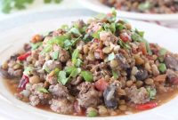 Hearty One Pot Mediterranean Sausage and Lentils