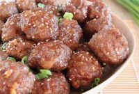 Sweet and Sticky Orange Asian Meatballs