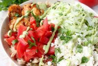 Zesty Shrimp Taco Salad with Chili Lime Rice