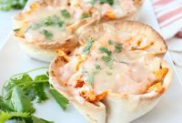 Loaded Buffalo Chicken Taco Cups