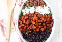 Chili-Roasted Sweet Potato and Cranberry Salad