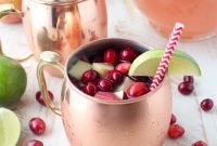 Spiced Cranberry Apple Moscow Mule Punch
