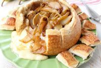Decadent Brie and Caramelized Pear Bread Bowl