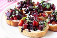 Crimson Beet Bruschetta with Tangy Chèvre