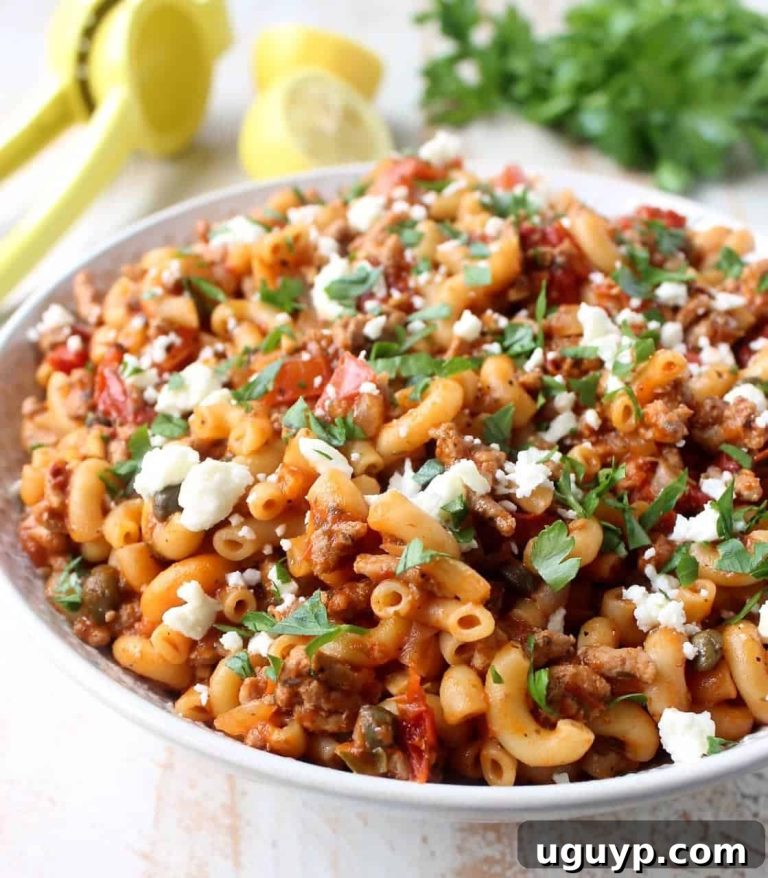 Effortless Greek Skillet Pasta 155 featured 25480