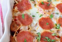 Cheesy Pizza Spaghetti Bake