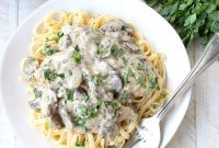 Decadent Creamy Mushroom Chicken Parmesan