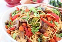 Plant Based General Tsos Noodle Stir Fry
