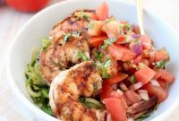 Vibrant Bruschetta Shrimp Zoodles