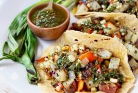 Zesty Chimichurri Grilled Vegan Vegetable Tacos