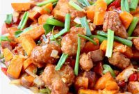 Crispy General Tso’s Chicken with Sweet Potato Hash