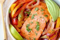 One-Pan Salmon Fajita Fiesta