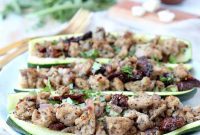 Greek Turkey Zucchini Boats