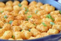 Ultimate Buffalo Cheeseburger Tater Tot Casserole