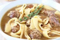 Slow Cooker French Onion Meatball Comfort