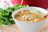 Golden Thai Coconut Potsticker Soup