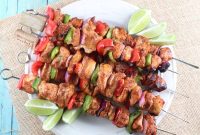 Chipotle Lime Chicken Fajita Kebabs