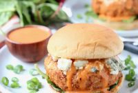 Kickin’ Buffalo Chicken Burgers