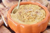 Creamy Autumn Pumpkin Dip with Sweet Cinnamon Pita Crisps