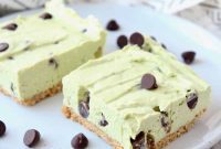 Refreshing Avocado No Bake Cheesecake Bars