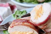 Crispy Bacon Wrapped Stuffed Chicken