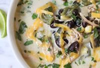 Hearty Chicken Poblano Soup