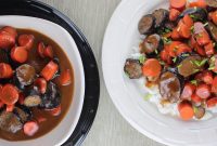 Sticky Sweet Miso Eggplant with Carrots