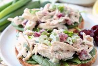 Gourmet Cherry Tarragon Chicken Salad Sandwich