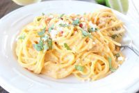 Smoky Chipotle Alfredo Pasta with Zesty Mexican Corn