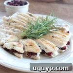 Cranberry Goat Cheese Stuffed Chicken