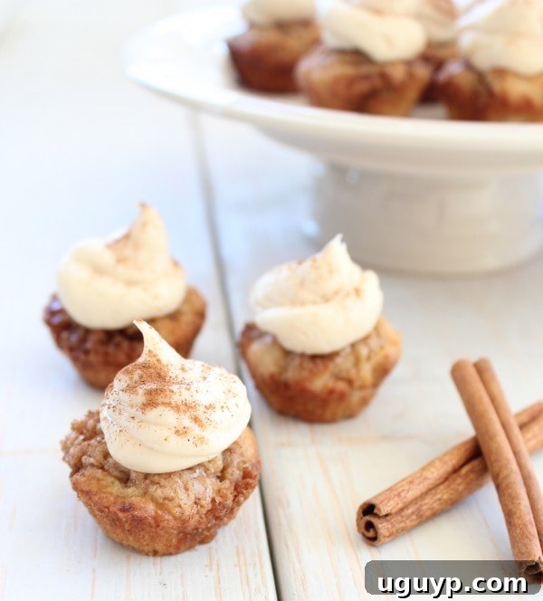 Delicious Mini Gluten-Free Cinnamon Roll Cupcakes on a serving plate