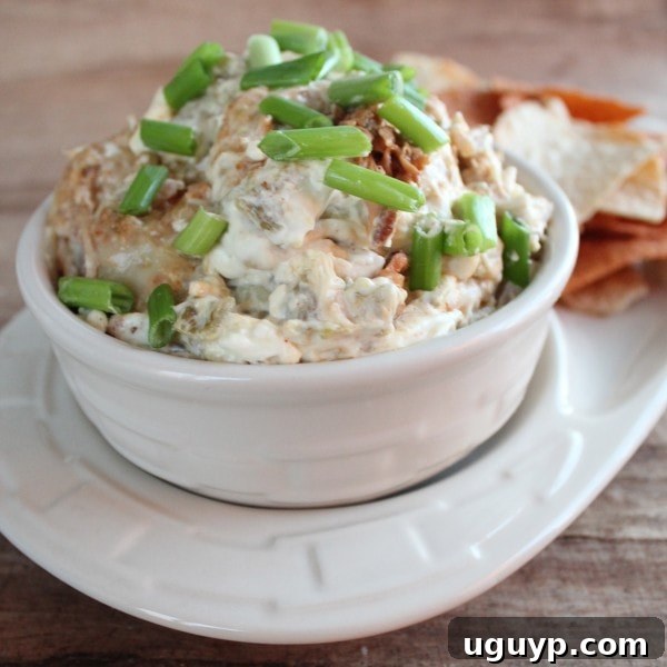 A baking dish filled with the flavorful pulled pork dip before serving.