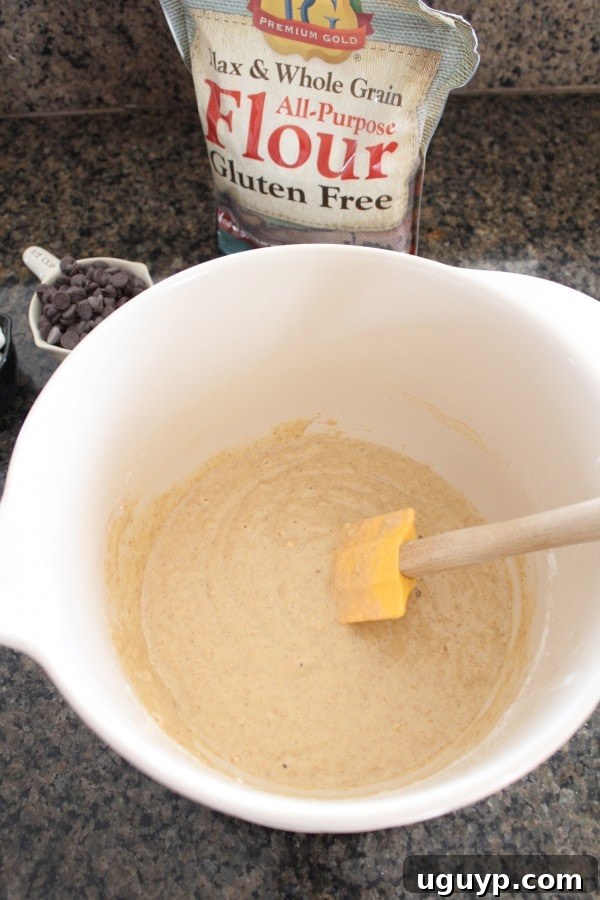 Combining wet and dry mixtures for Gluten Free Waffle Recipe