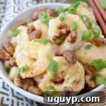 A small bowl of Honey Walnut Shrimp.