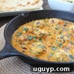 Chicken Meatballs with Vindaloo Curry Sauce