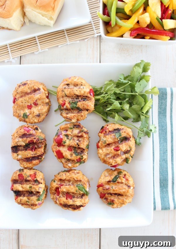 Grilled Asian Chicken Sliders ready to serve