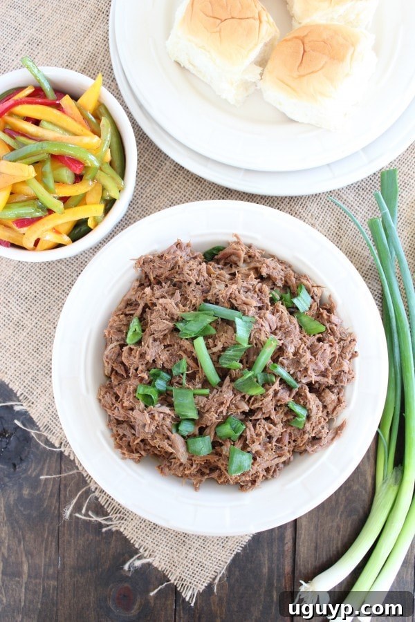 Crock Pot Thai Beef Sliders - Close Up
