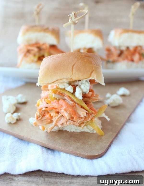Platter of Buffalo Chicken Salad Sliders