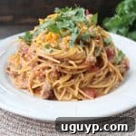 Gluten Free Taco Spaghetti, a comforting and quick one-pot meal.