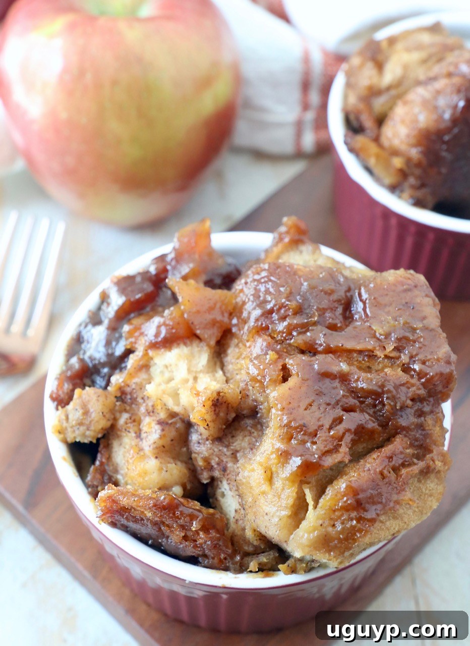 Warm Pumpkin Apple Monkey Bread served in festive red bowls, perfect for a cozy fall gathering.
