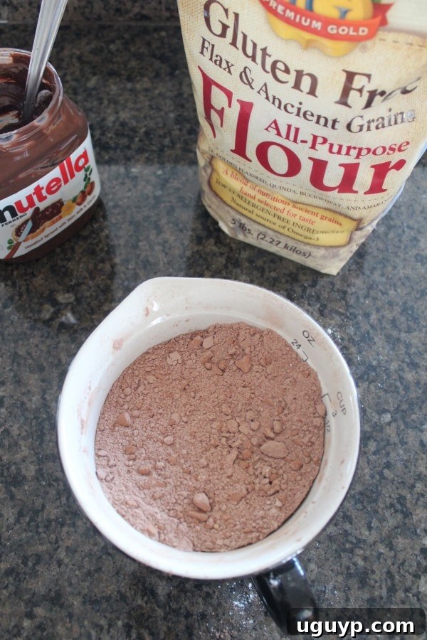 Preparing Gluten Free Nutella Brownie Batter
