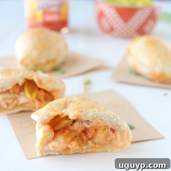 Buffalo Chicken Cheesy Mini Calzones